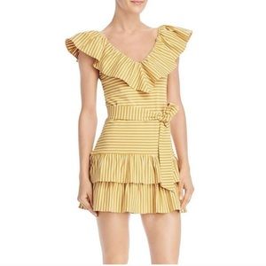 New Without Tags Saylor Stripe Knit Ruffle Dress - size medium